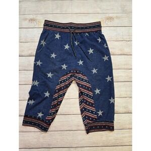 Brooklyn Cloth Shorts Mens SZ Small‎ Flag Print Knit Red White Blue 4th Of July
